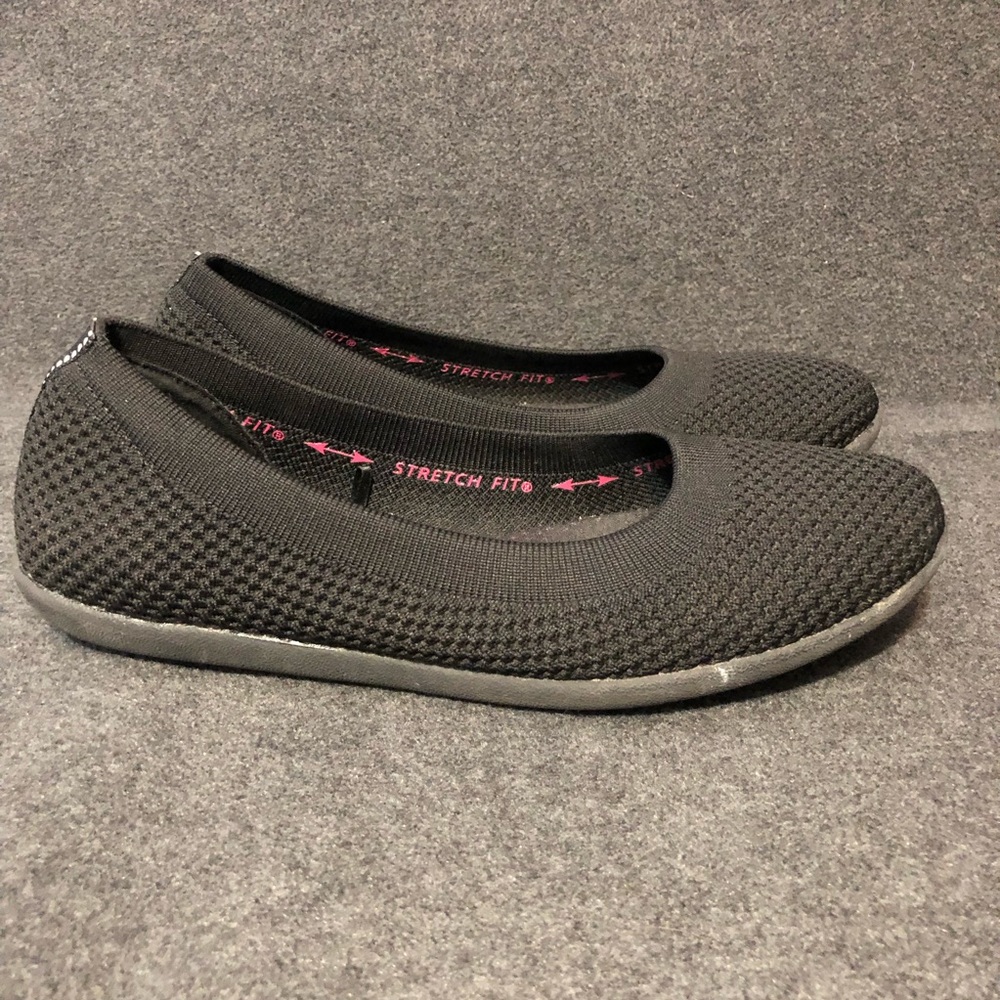 Skecher Shoes Women's Cleo Sport What A Move Black Flats #158198 Size 7.5